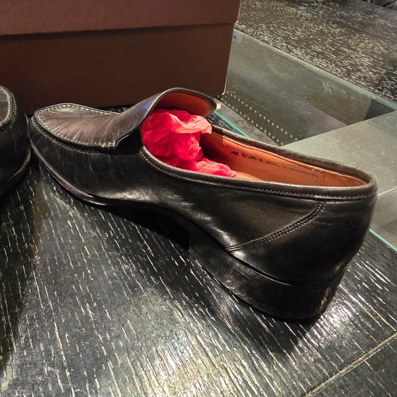 Rare Bally Z-RASOB/90 Black Lamb Leather Nappa Plain Loafers Shoes 9.5D w/Box main image 7